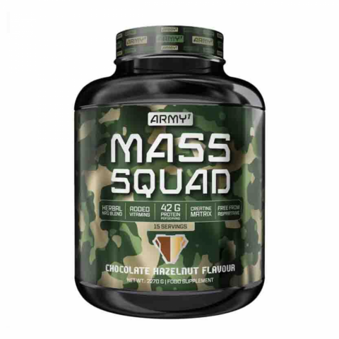 ARMY1 MASS SQUAD 4540 g Army1 Mass Squad 4540 gr – gainer na naberanie hmotnosti a kalórií po tréningu, Lagomstore.cz