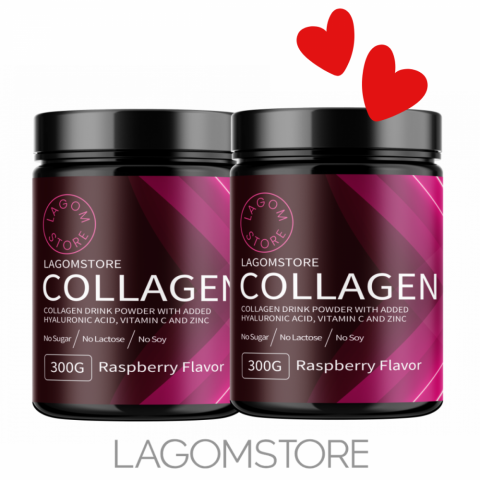 Levnější v balíčku Lagomstore Collagen 300gr Levnější v balíčku-Lagomstore Collagen 300 g – prémiový hydrolyzovaný kolagénový prášok pre podporu pokožky, vlasov a kĺbov