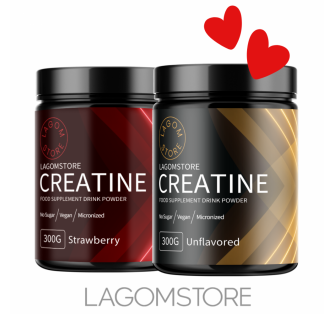 Lagomstore Creatine Monohydrate 300 g + Lagomstore Creatine jahoda 300g balicek